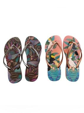 Havaianas Flip Flops Bundle Size 7/8 Tropical Print Sandal